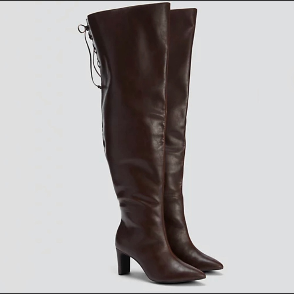 Chocolate Brown Thigh High Boots